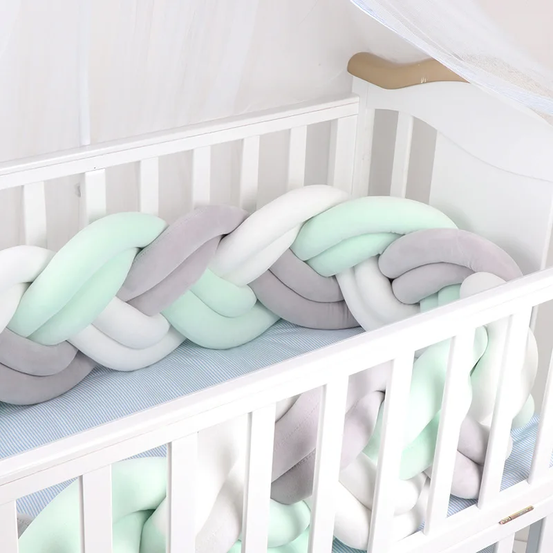 

Newborn Baby Bed Bumper Knot / Protector Tour De Lit Bebe Tresse Baby Bumper Braid Crib Cot Bumper Bumpers In The Crib