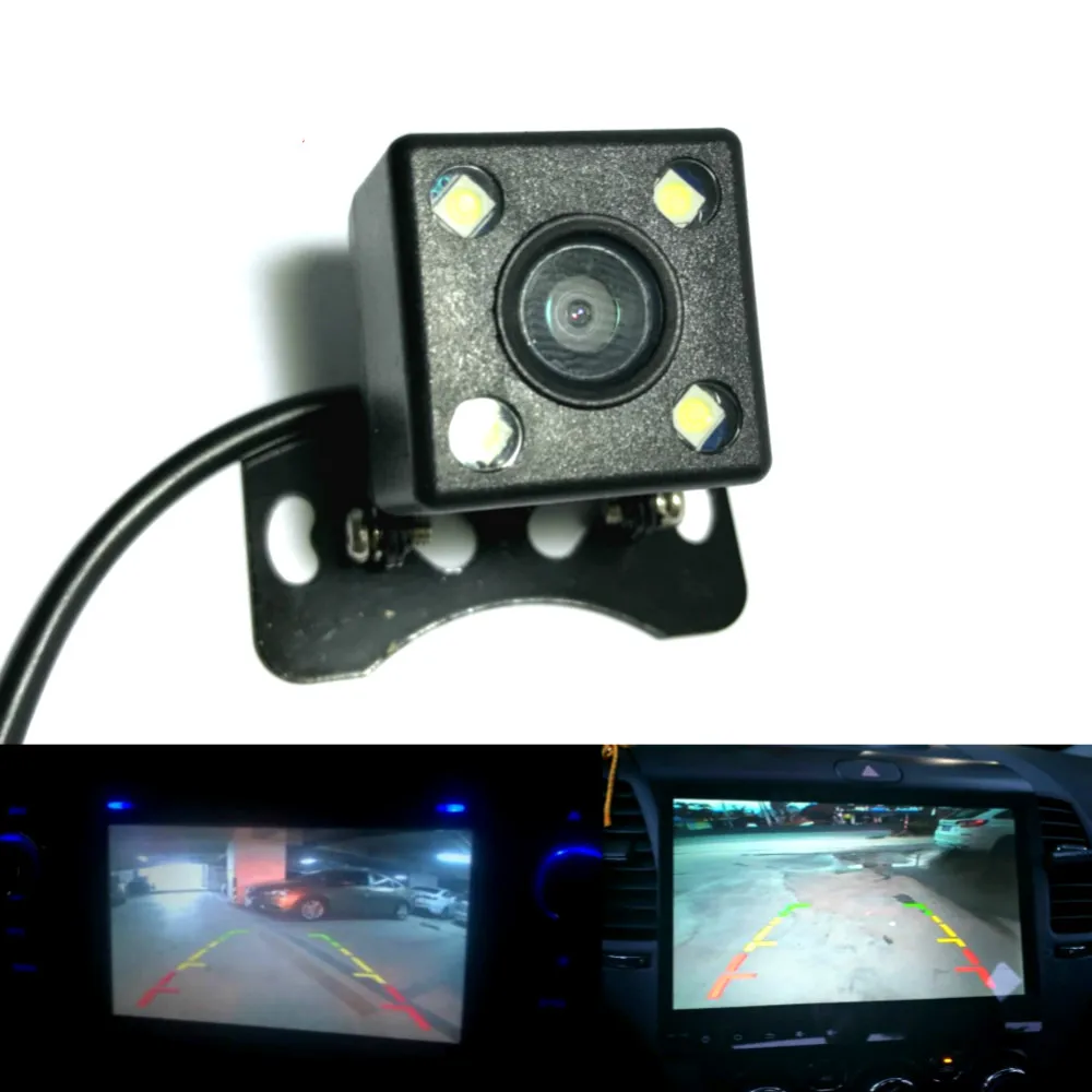 

Leemsp Car Rear View Camera Parking 4LED Night Vision Backup Reversing Auto Parking Reverse Camera HD Color Image Assistance