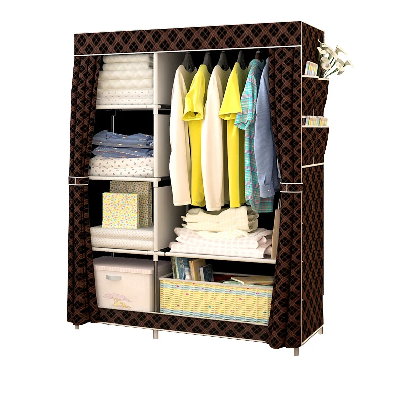 

Minimalist Modern Reinforced Large Wardrobe DIY Non-woven Foldable Portable Clothing Storage Cabinet Dustproof Cloth Closet