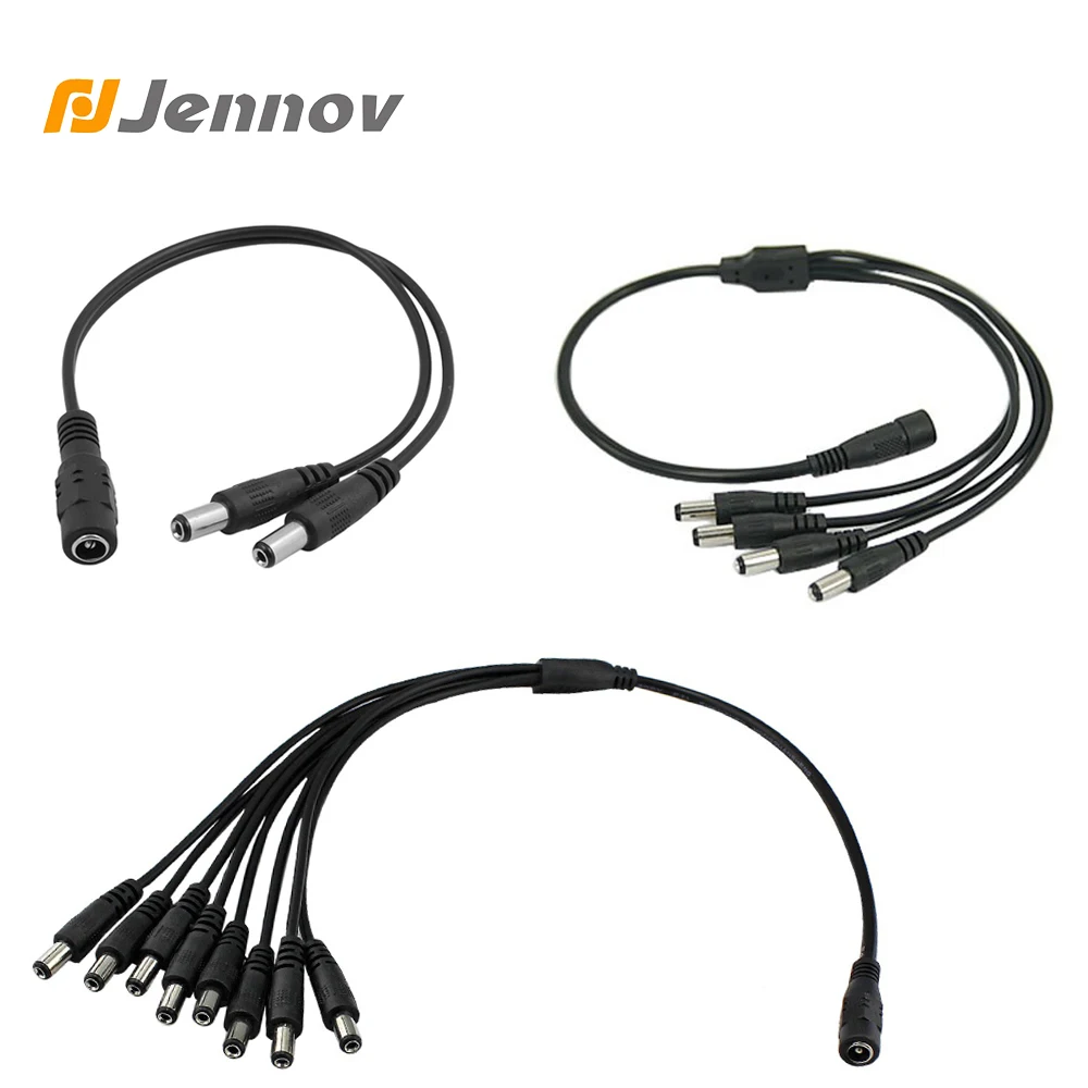 Кабель питания Jennov с 1 по 8 портов макс. Poe 5 5x2 мм постоянный ток кабель Pigtail ip