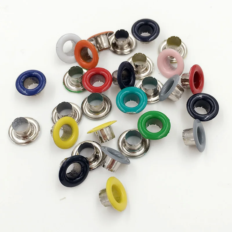 Paint Color Eyelets Rivets Button Holes 5 mm Corns Rivet/Snap Fastener Buckle 100 Sets eyelet grommet ring,eyelet grommet ring kit,grommet eyelet kit,screw back eyelets,metal eyelet buttons,mountaineering buckle keychain