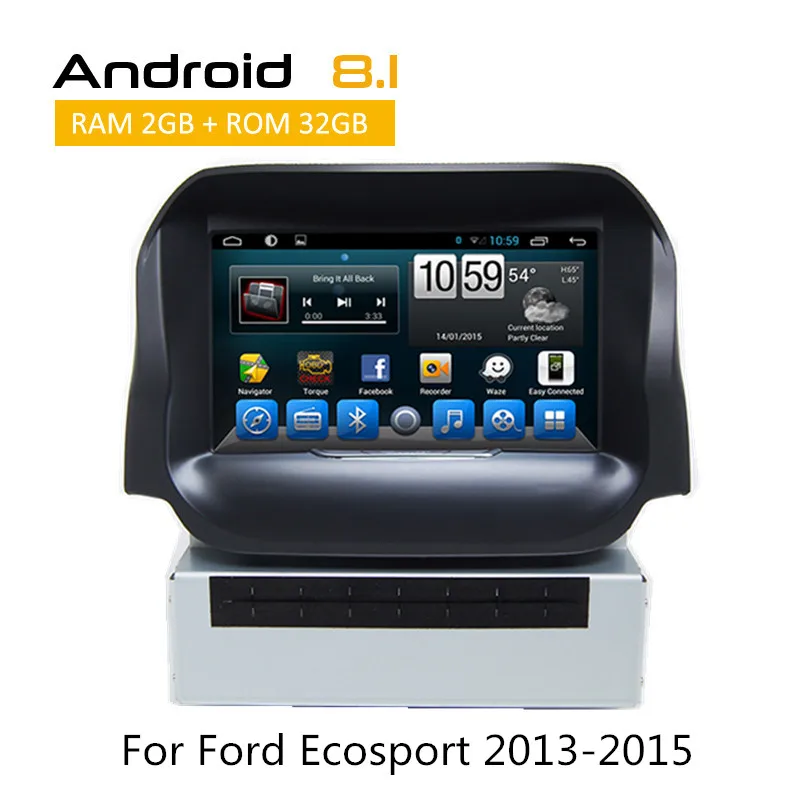 

Android Head Unit For Ford Ecosport 2013 2014 2015 In Car GPS Navigation Wifi+Radio+Audio+Capacitive Touch Screen AUX BT SWC