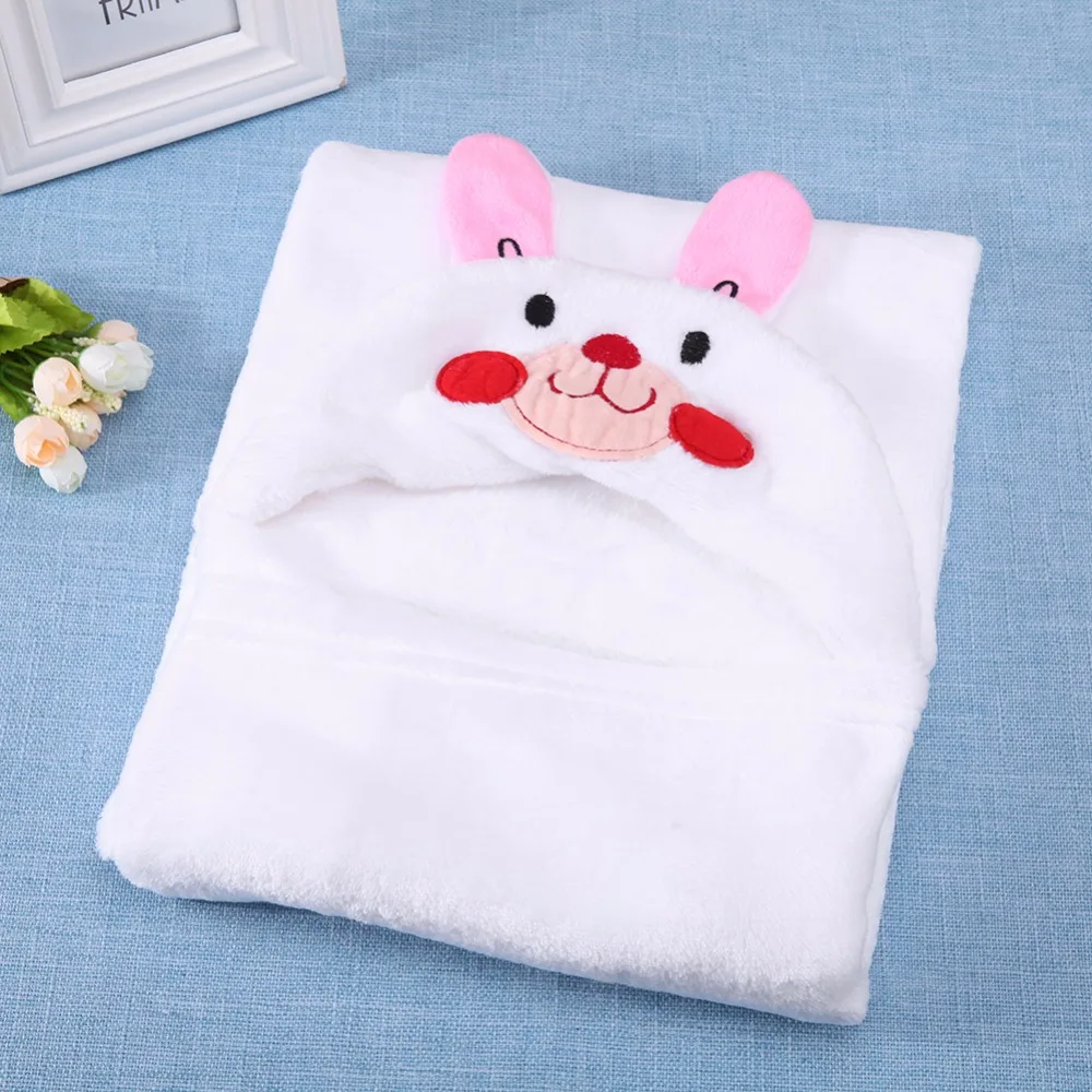 Ребенок с капюшоном халат милые животные формы банное полотенце из флиса для получения Одеяло новорожденных овладеть быть купальный