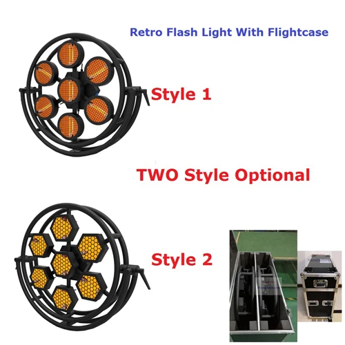 2XLot F светильник каждый упаковочный пакет сценический стробоскоп светильник s 7X300 Вт галогенная лампа ретро флэш-светильник с шестигранной головкой или круглая дополнительно 1/6/7 DMX Каналы - Цвет: Flightcase Pack
