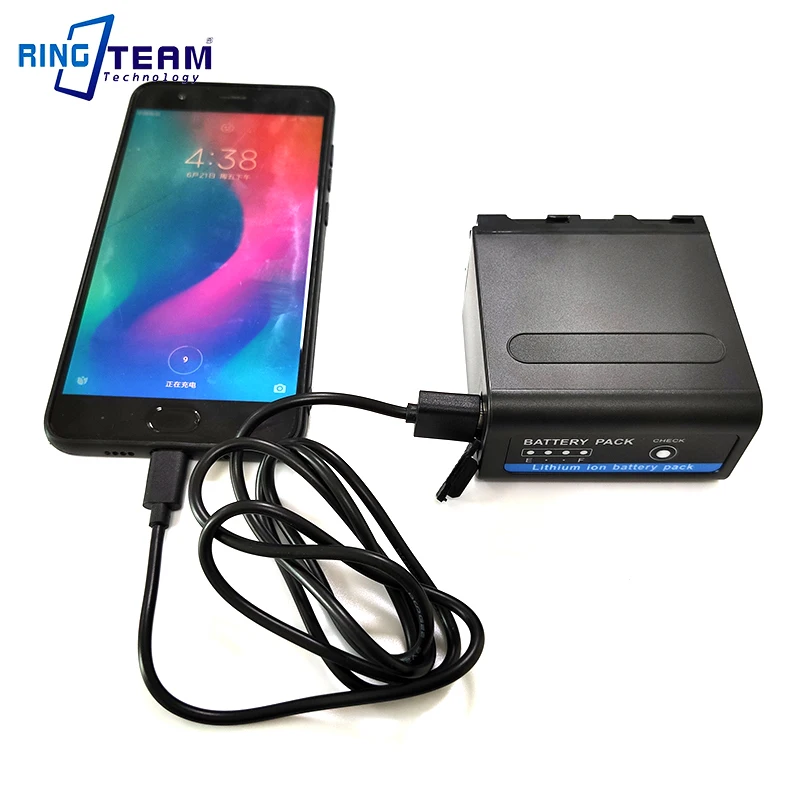 Kaufen 7,4 V 8800 mAh NP F980D Multi funktion mit USB Port   DC 5,5mm loch für Handy  lampen Monitore Digital Kameras.