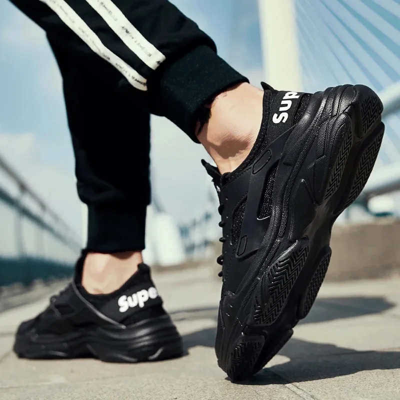 Men's Shoes Casual Tenis Masculino Black Shoes Men Trainers Ultra Boost Breathable Thick Sole Walking Sneakers Zapatillas Hombre