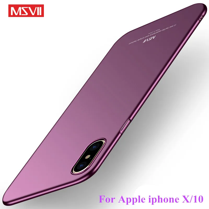 

For iPhone X Case MSVII luxury coque For Apple iPhone 10 X case Full Protection Slim PC Hard back cover For iPhoneX phone cases