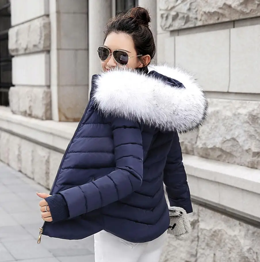 warmest winter coats for women Female Warm Winter Jacket 2020 Fashion Women Hooded Fur collar Down Cotton Coat Solid color Slim Large size Female Coat Leather Jackets Coats & Jackets