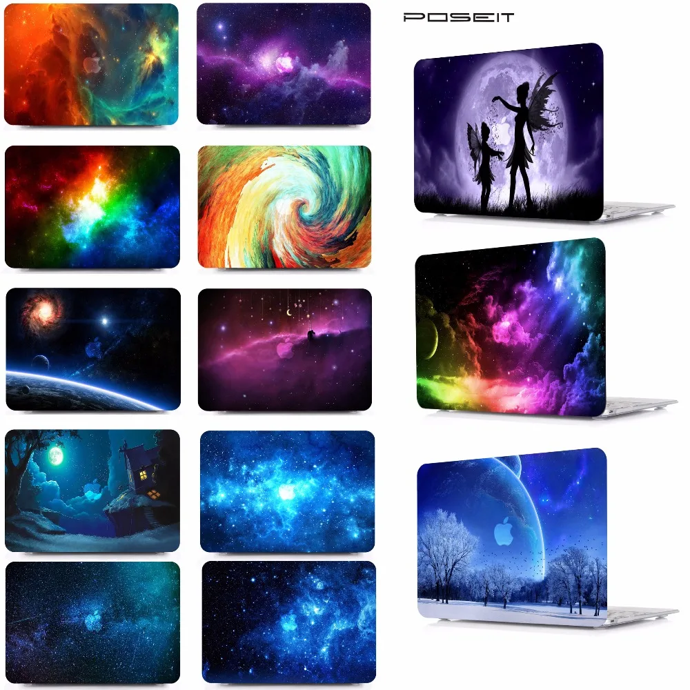 

GALAXY Laptop Protective Hard Shell Case Keyboard Smart Cover Set Fit 11 12 13 15"Apple Macbook Air Pro Retina Touch Bar A1706