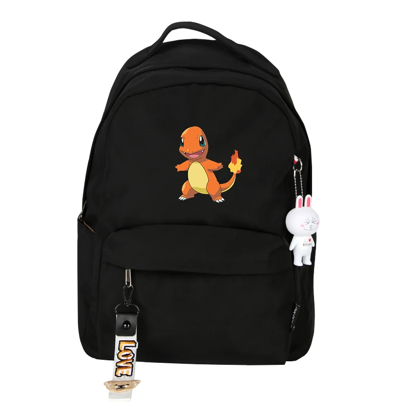 Pocket Monster Charmander женский милый рюкзак Сквиртл мультфильм школьные сумки Kawaii холщовый рюкзак для путешествий Покемон школьные сумки