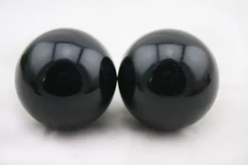 

Natural Bian Stone Jade Bianshi Black Bian 50mm Hand Ball Massaging Fitness Health Ball Smooth Healing Crystal Sphere Handball