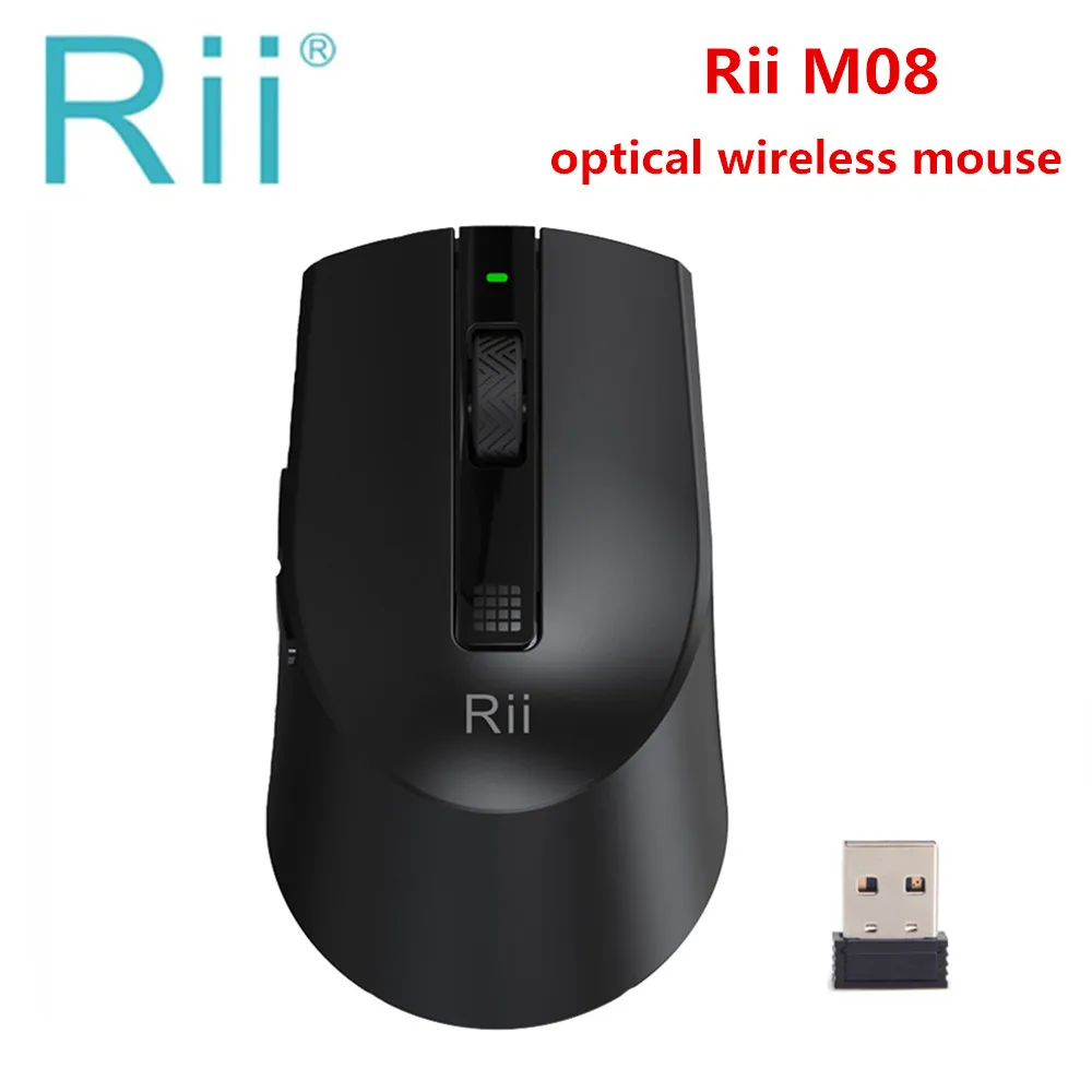 

Rii M08 Optical Wireless Mouse 2000dpi Ergonomic Mouse 6Buttons With DPI Switch Vertical Mouse M08 For Computer PC Laptop
