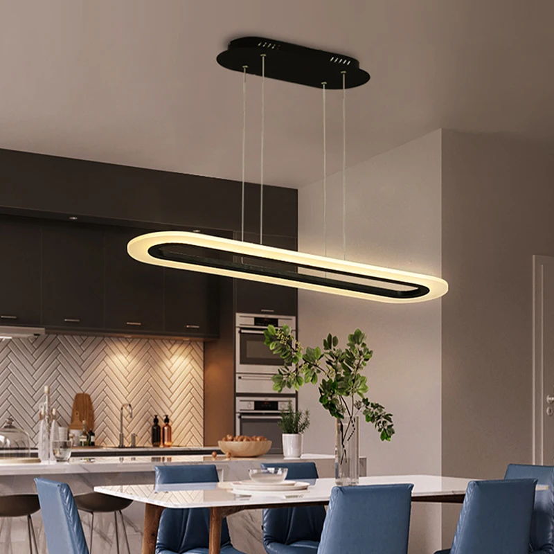 

NEO Gleam Modern LED chandelier for dinning room living room Office Home Deco Black/White Finished Haning Pendant chandelier