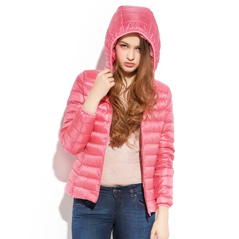 hot pink down jacket