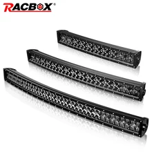 RACBOX 200 Вт 300 Вт 400 Вт 42, 32, 22 дюйма 5D изогнутая светодиодная световая панель с черной жемчужиной и линзами, комбинированный луч для внедорожника UAZ 4x4 12V 24V