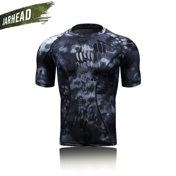 

2016 Outdoor Tight Quick Drying T-Shirt Summer Men Fitness Sport Slim Fast Drying Camouflage T-Shirt