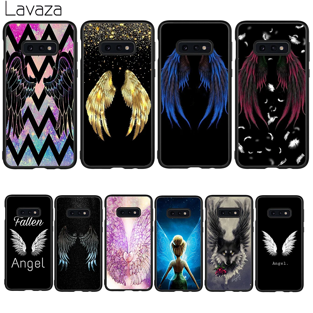 Lavaza Angel Wings Soft Case for Galaxy Note 8 9 S7 edge S8 S9 S10 Plus S10e M10 20 30 Cover |
