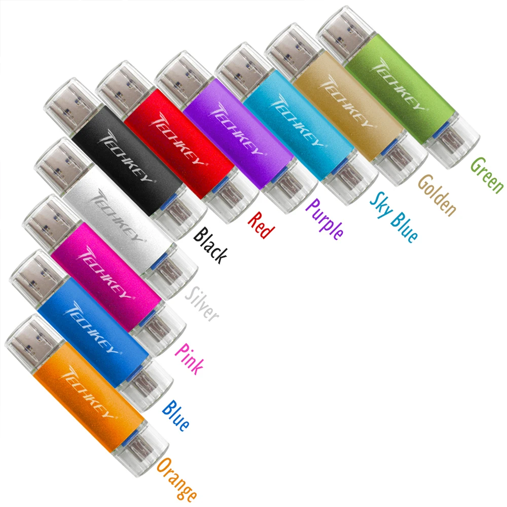 new TECHKEY OTG usb 3.0 32gb usb flash drive 3.0 64gb pen drive 16gb memoria cel usb stick pendrive gift for samsung mobile
