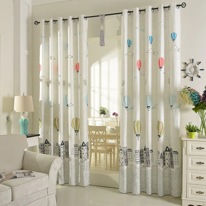 Online Shop Hot Air Balloons Curtains Cartoon Printed Voile Window ... - Online Shop Hot Air Balloons Curtains Cartoon Printed Voile Window Yarn For  Modern Living Room Kids Room Curtains Cloth And Tulle WP403 #20 |  Aliexpress ...