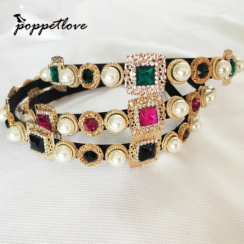 Women Headband Crystal Headwear New Luxury Rhinestone Hairband Fashion Head Wrap