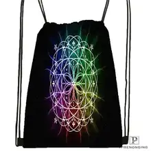 Пользовательские Мандала El Laberinto de Rosa Drawstring сумка-рюкзак милый рюкзак дети сумка(черный назад) 31x40 см#20180611-02-99