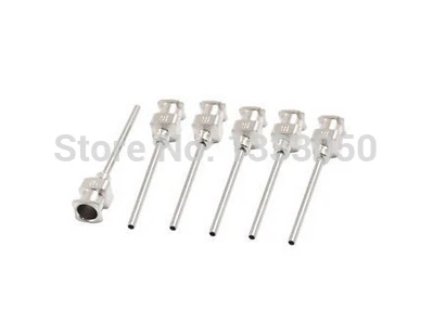 

6 x Stainless Steel 1 43mm OD 16ga Glue Liquid Dispenser Needles Tips