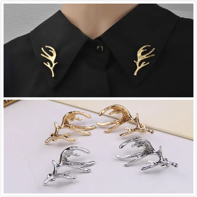 

European and American vintage golden tree leaf badge coat small suit badge wheat ears shirt brooch collar needle CB03