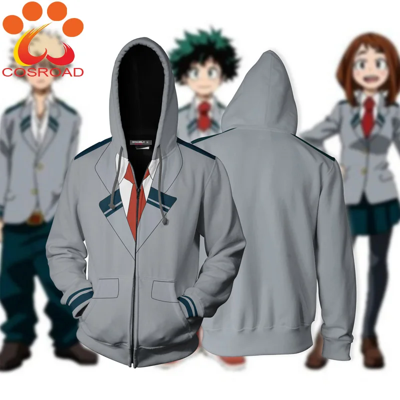 Cosroad 2019 школьный свитер для косплея Boku no My Hero academic Todoroki Shoto Униформа куртка пальто