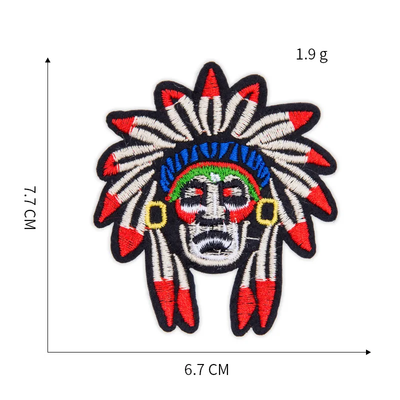 Винтажные панковские нашивки с вышивкой для футболок, железные полоски, аппликации для пальцев, племенная одежда, наклейки для одежды, значки@ H