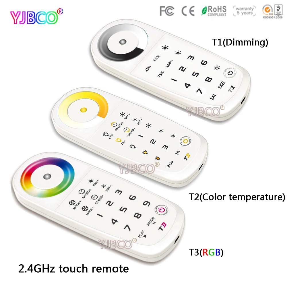 

2.4G Wireless T1 T2 T3 Remote;T3-CC T3-CV Receiver;wifi-103 LED WiFi Controller for led strip light lamp