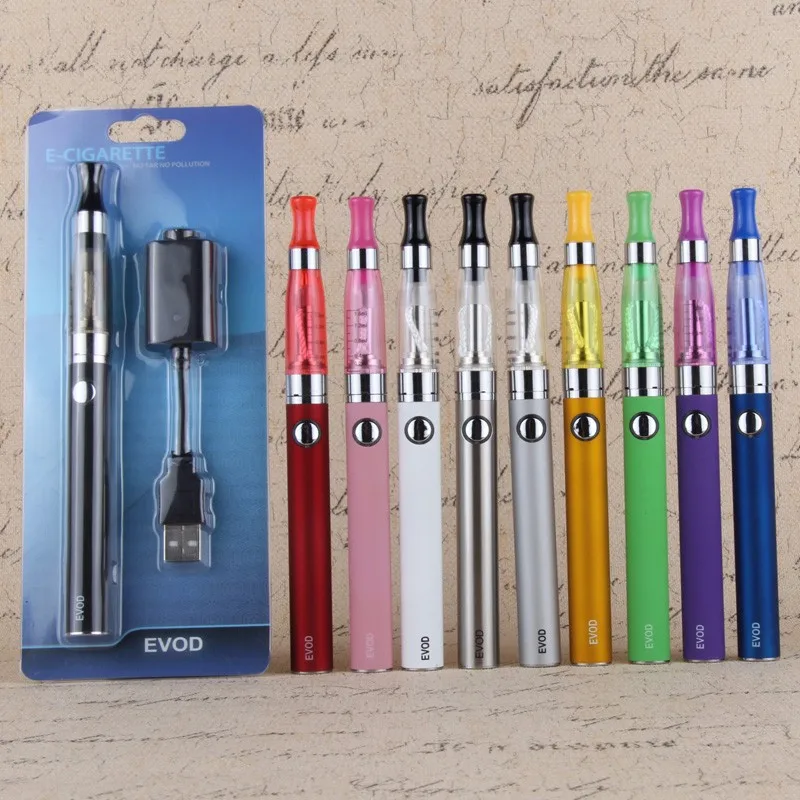 Evod ce4 блистерный комплект, цветной аккумулятор ego t evod 650mah 900mah 100 mah, зарядное устройство usb, электронная сигарета-кальян, набор ручек vaper