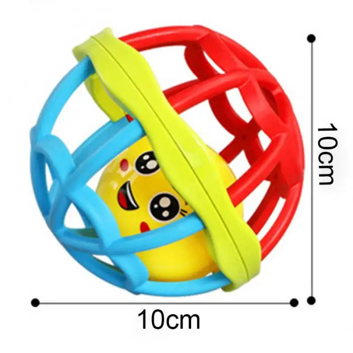 Погремушка мяч музыкальные Фитнес мяч игрушка руки захватывают упражнения яркий Цвета умиротворение YH-17