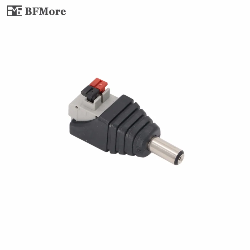 

BFMore 014 DC Jack Power Male Plug Adapter 5.5*2.1 DC Jack Push Fastening Type 12V Connector CCTV Cameras Socket Adapter System
