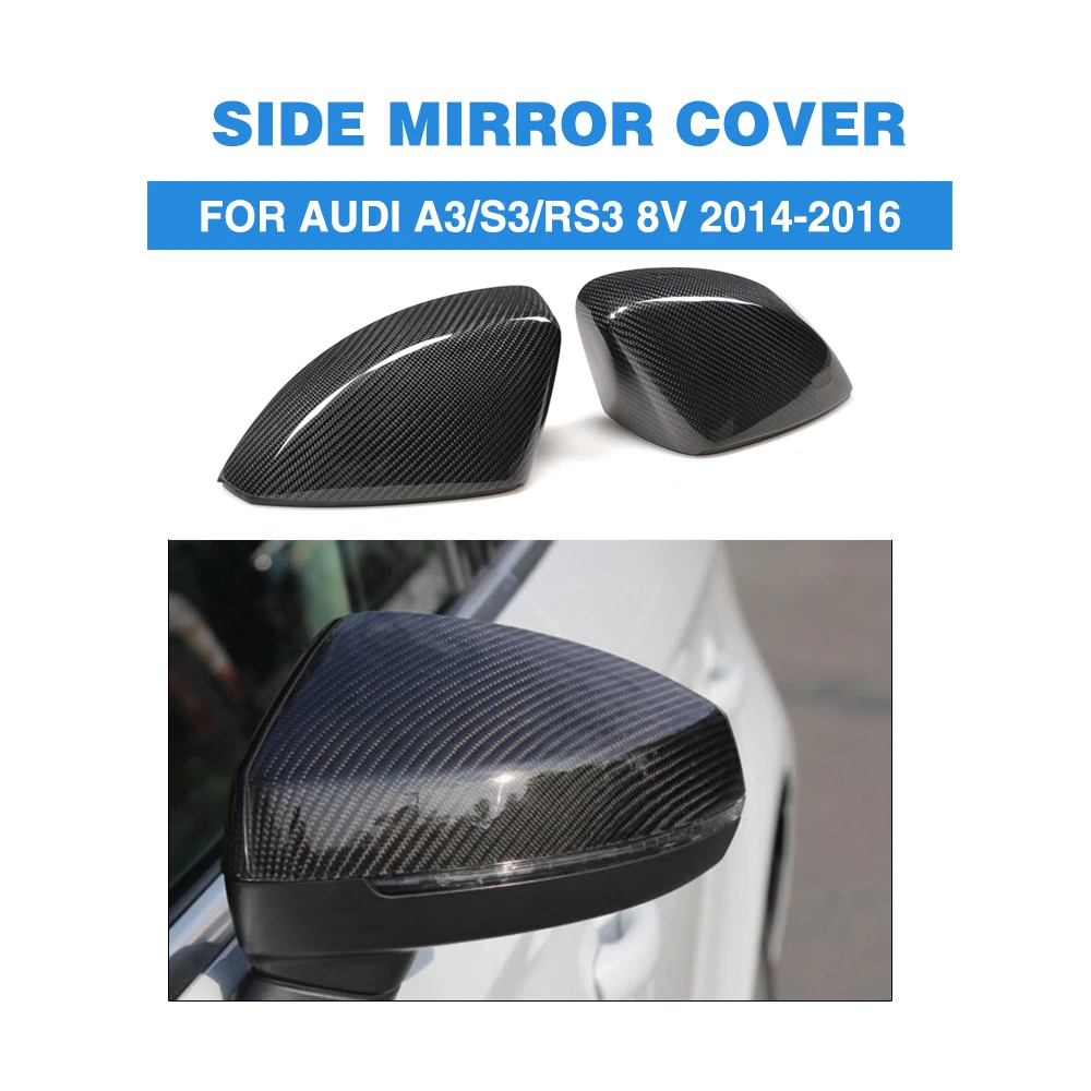 Carbon Fibre Replacement Style Mirror Covers for Audi A3 / S3 / RS3 8V