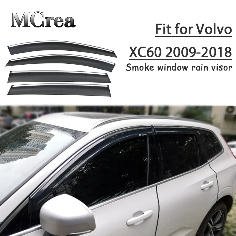 MCrea автомобилей Дым Окно Солнце Дождь козырек охранник для Volvo XC60 2009 2010 2011 2012 2013 аксессуары