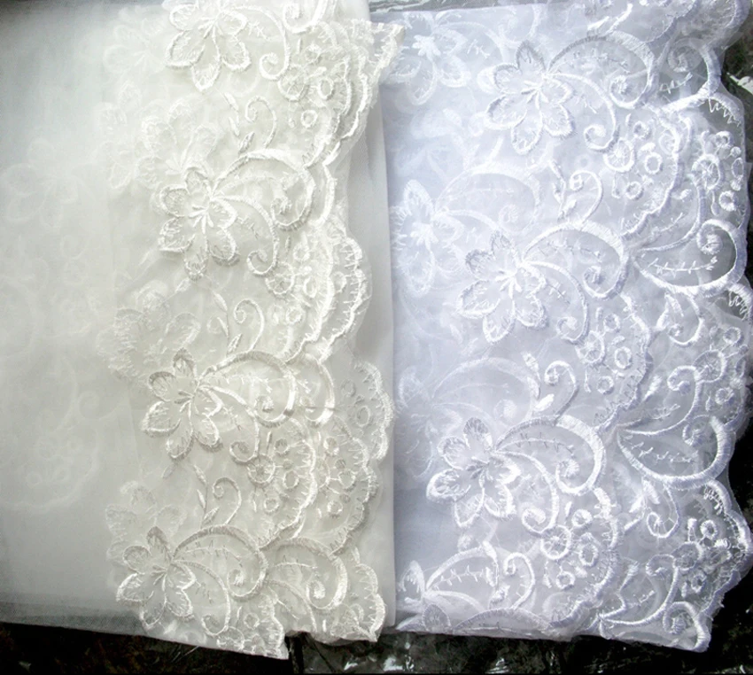 Новое Белое Кружевное длинное свадебное платье свадебная фата Vestido De Noiva Длинная фата для невесты покрывала вуаль на голову