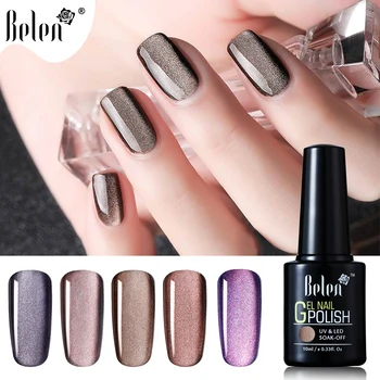 

Belen 10ml 5D Wide Line Magnetic Cat Eyes Black Diamond UV Gel Nail Polish Soak Off Nail Art Hybrid Gellak Lacquer Enamel