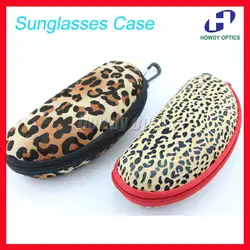 Модные леопардовые Sunglass Очки Солнцезащитные очки для женщин Жесткий чехол на молнии коробка Бесплатная доставка