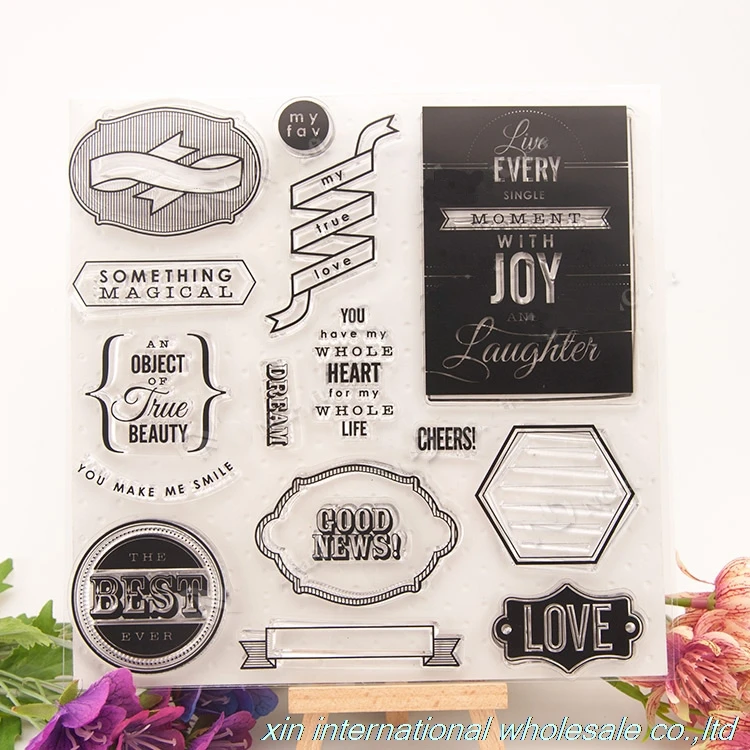 embossing folders encre scrapbooking ACRYLIC VINTAGE clear stamps FOR