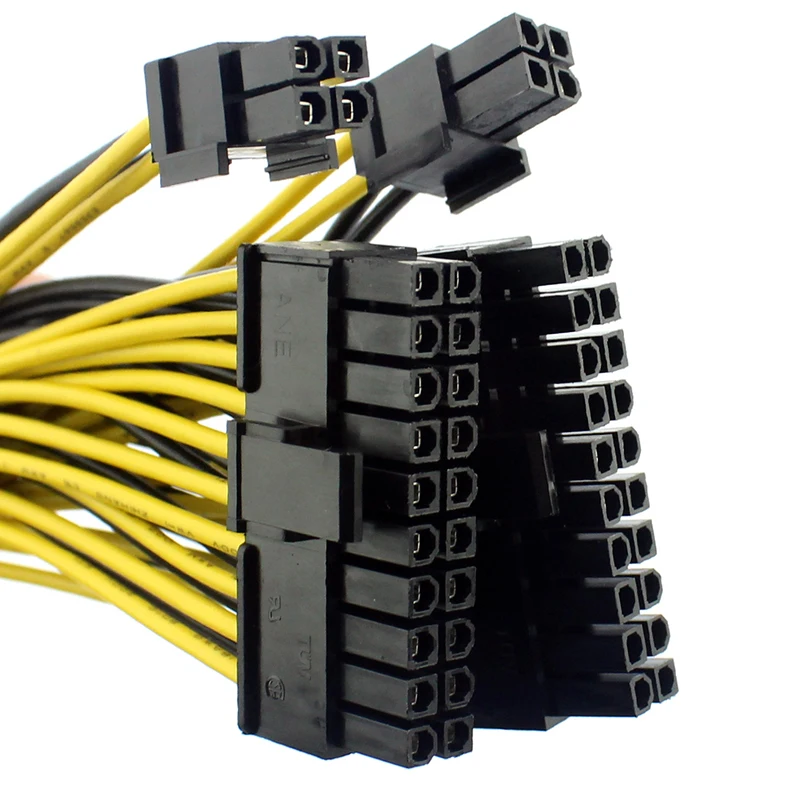 Новый 24P 20 + 4 Pin двойной блок питания 18AWG см ATX материнская плата адаптер
