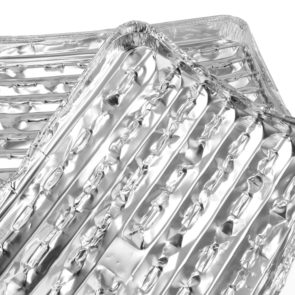 Set of 40 Disposable Aluminum Foil Rectangular Cake Plate Barbecue Grilling Tray