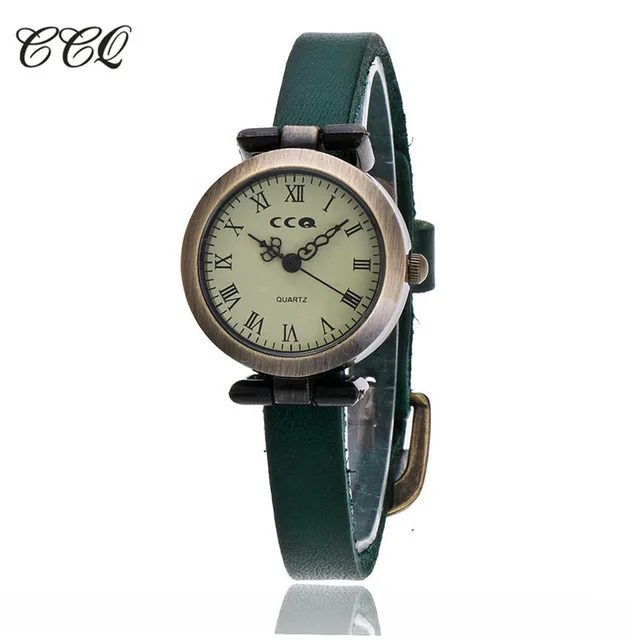 CCQ Brand Fashion Roma Vintage Cow Leather Bracelet Watch Casual Women WristWatc CCQ Brand Fashion Roma Vintage Cow Leather Bracelet Watch Casual Women WristWatc