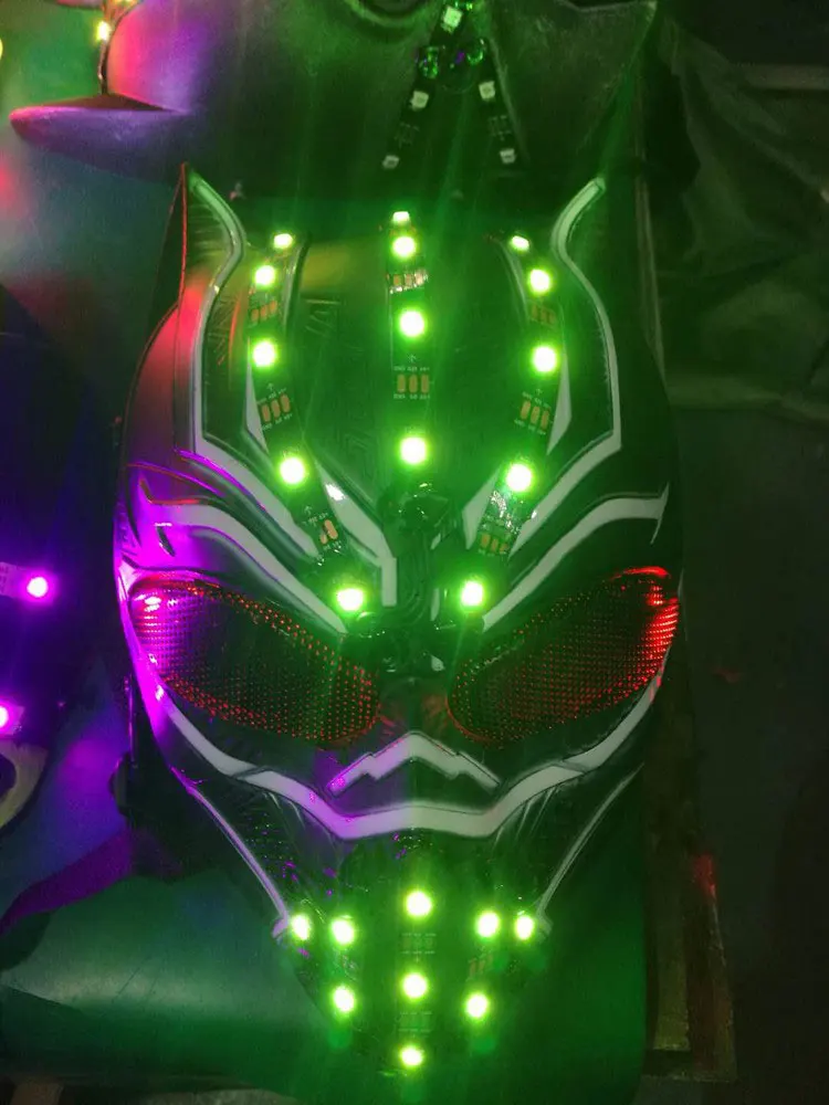 

Skeleton Neon Masks Laser Mask Nightclub Bar Halloween Party Masquerade Performance Props Helmet Glow in the Dark