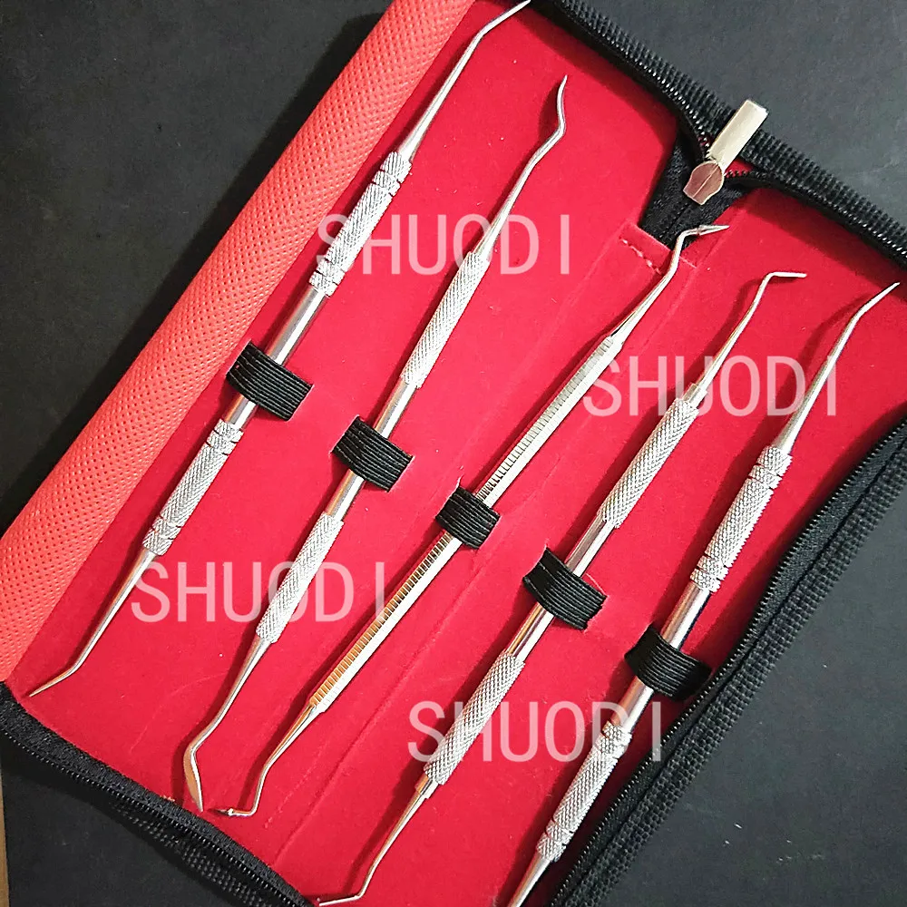 5 Pcs Set Composite Filling Spatula Carving Tool Stainless Steel Dental