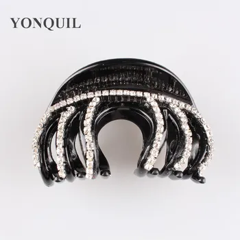 

70MM Ladies Plastic Acrylic Hair Jaw Clip Crystals Hair Claws DIY Accessories for women Simple Hair Crab Grip Clamp 3pcs/lot