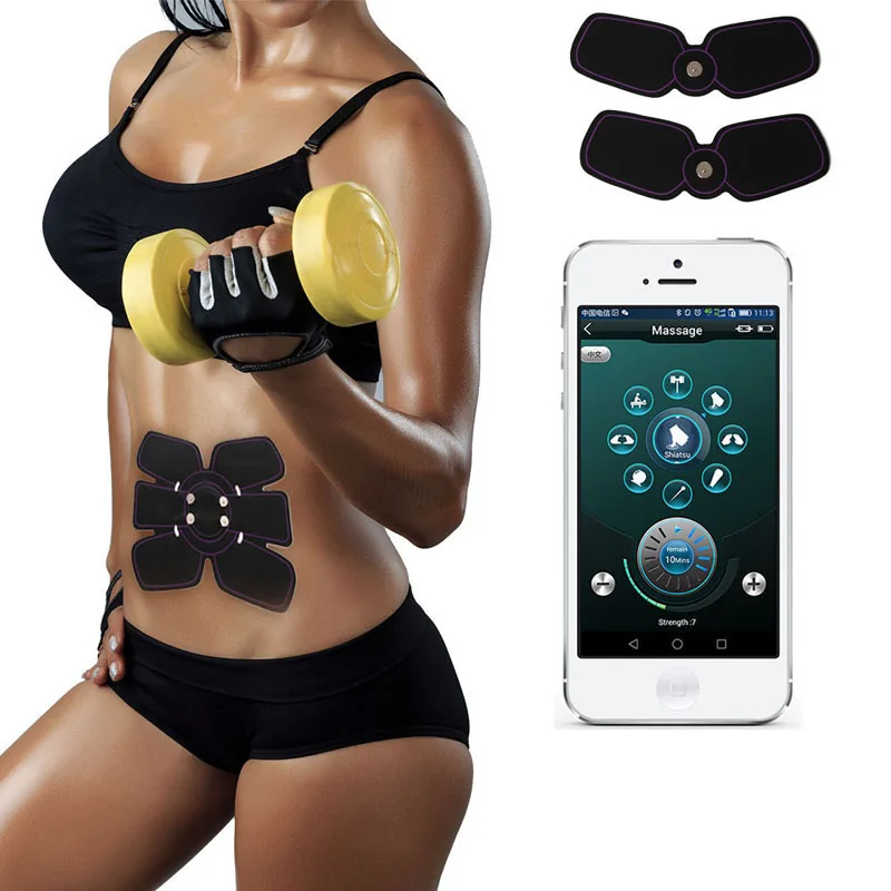 Abdominal Muscle Exerciser Machine Strength Trainer Electronic Smart App Remote Control Slimming Charging Stimulator Hot