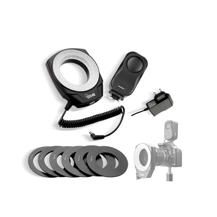  Godox Ring 48 LED Macro Ring Flash Video Light for Canon Nikon Sony Pentax digital cameras With Six - 2042663793