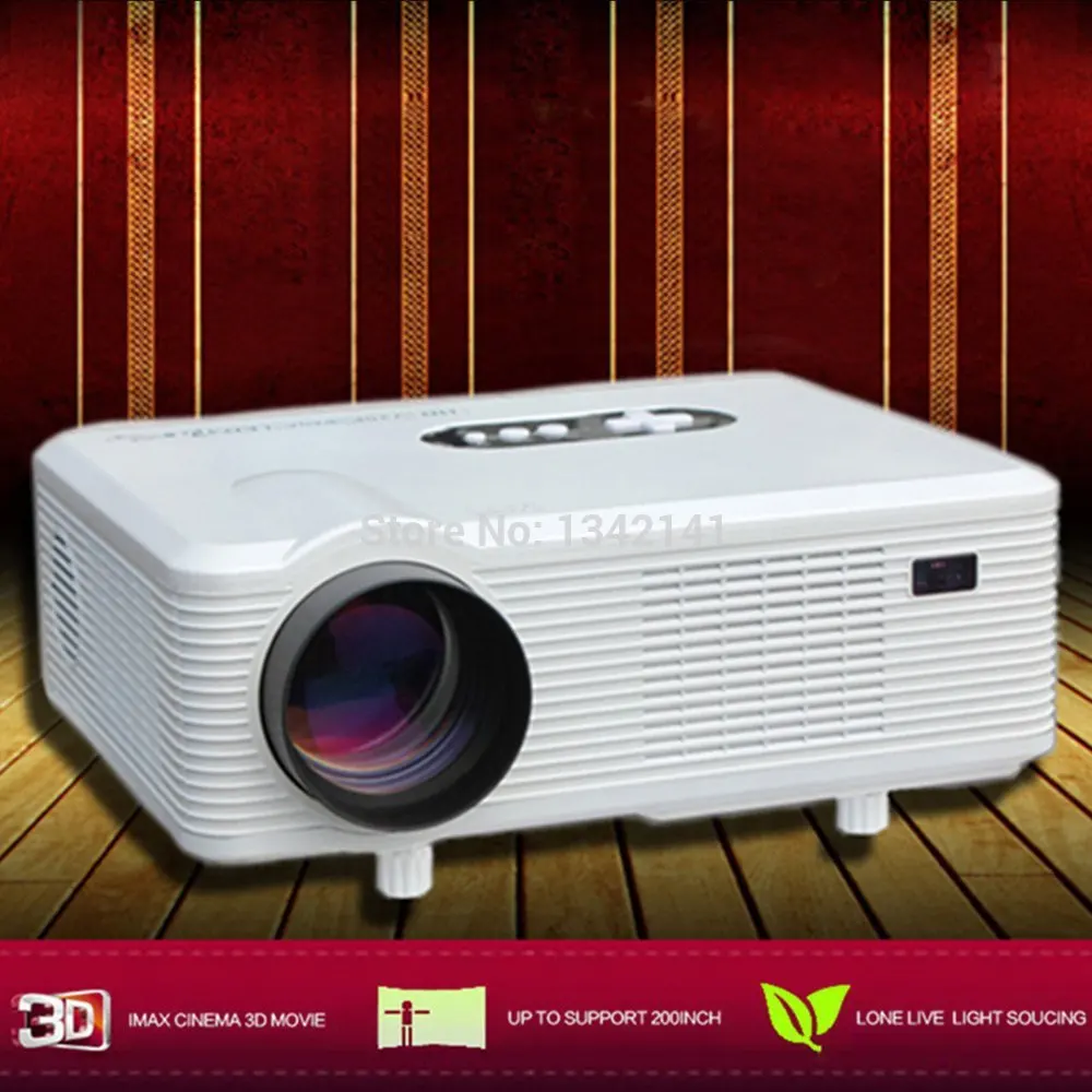 Super Bright 3000 Lumens 1280 x 800 Pixels LED Projector with Analog TV Interface for Home Entertainment Free Shipping DHL | Электроника
