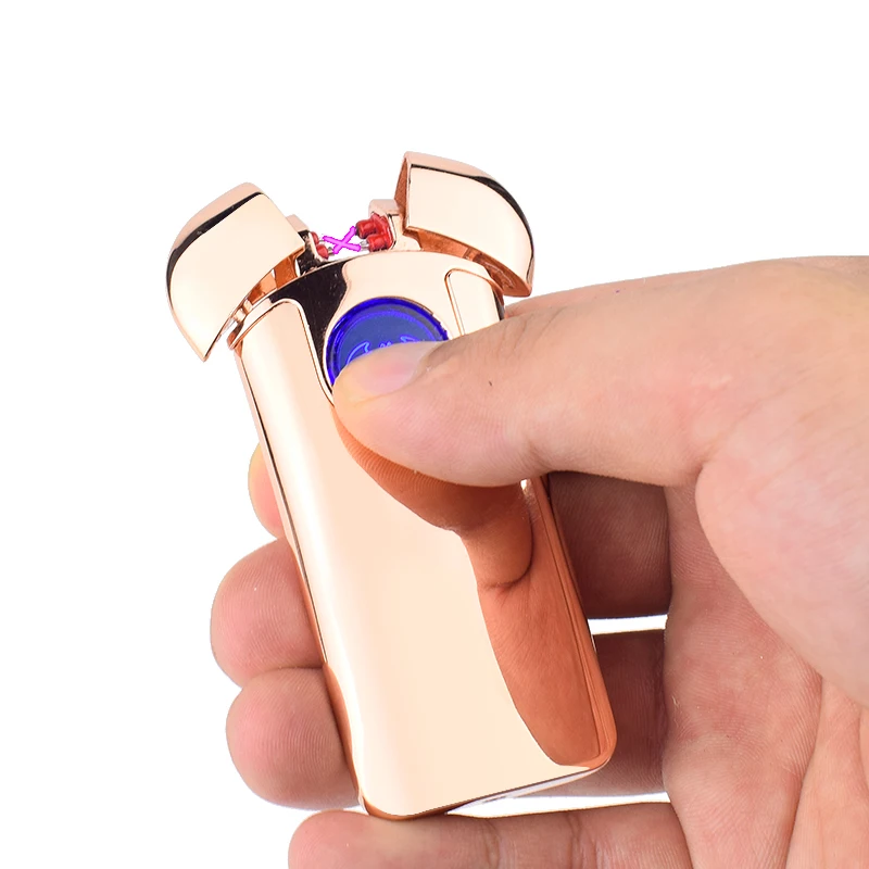 Новая летучая мышь Электронная зажигалка лучшая USB Зажигалка с двойной дугой USB гаджет для мужчин новинка-дымовая сигарета и сигара