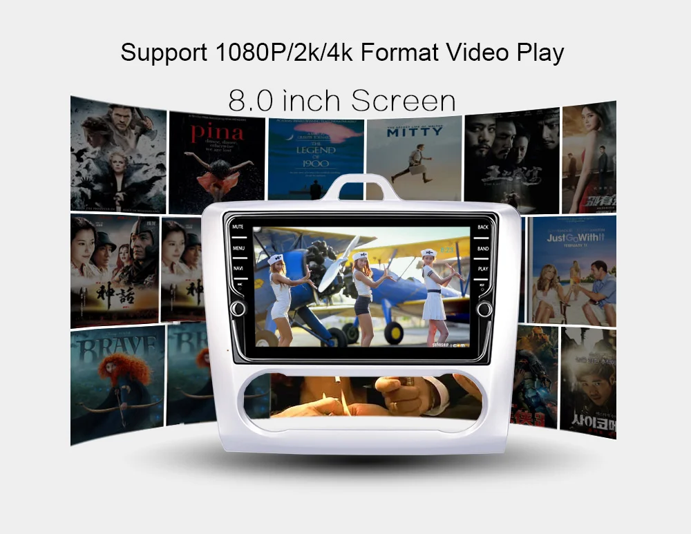 Excellent Funrover 2 din Android 9.0 Car DVD Multimedia Player GPS stereo navi For focus 2 2004-2011 video auto radio navigation DSP 13